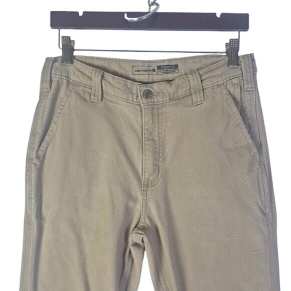 CARRHART Rugged Flex Straight Fit Canvas Dungaree Work Pants Size 32x30 - Picture 2 of 10